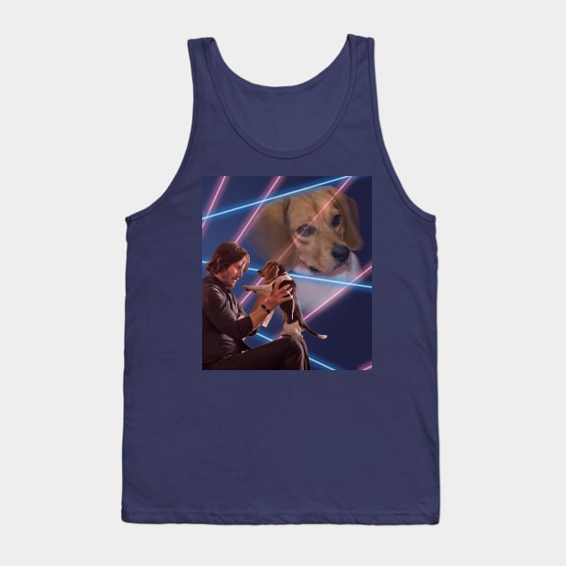 John Wick And Daisy Lasers 80s Yearbook Montage Tank Top by TeeTime